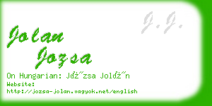 jolan jozsa business card